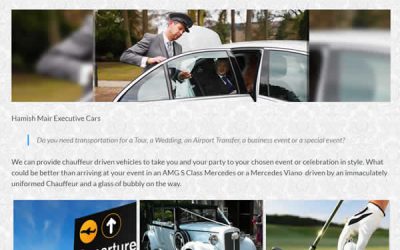 New website for Hamish Mair Executive Cars